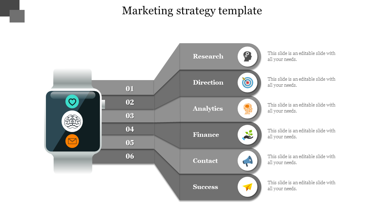 marketing strategy template-Gray
